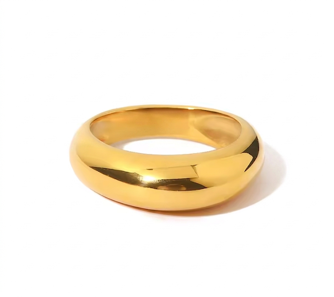 Hebe Dome Ring – Gold Chunky Statement Ring