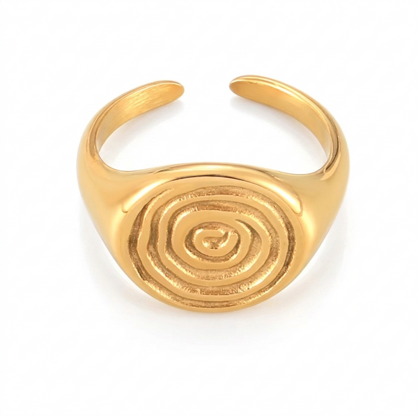 Gaia Spiral Ring – Gold Open Statement Ring