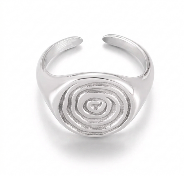 Gaia Spiral Ring – Silver Open Statement Ring