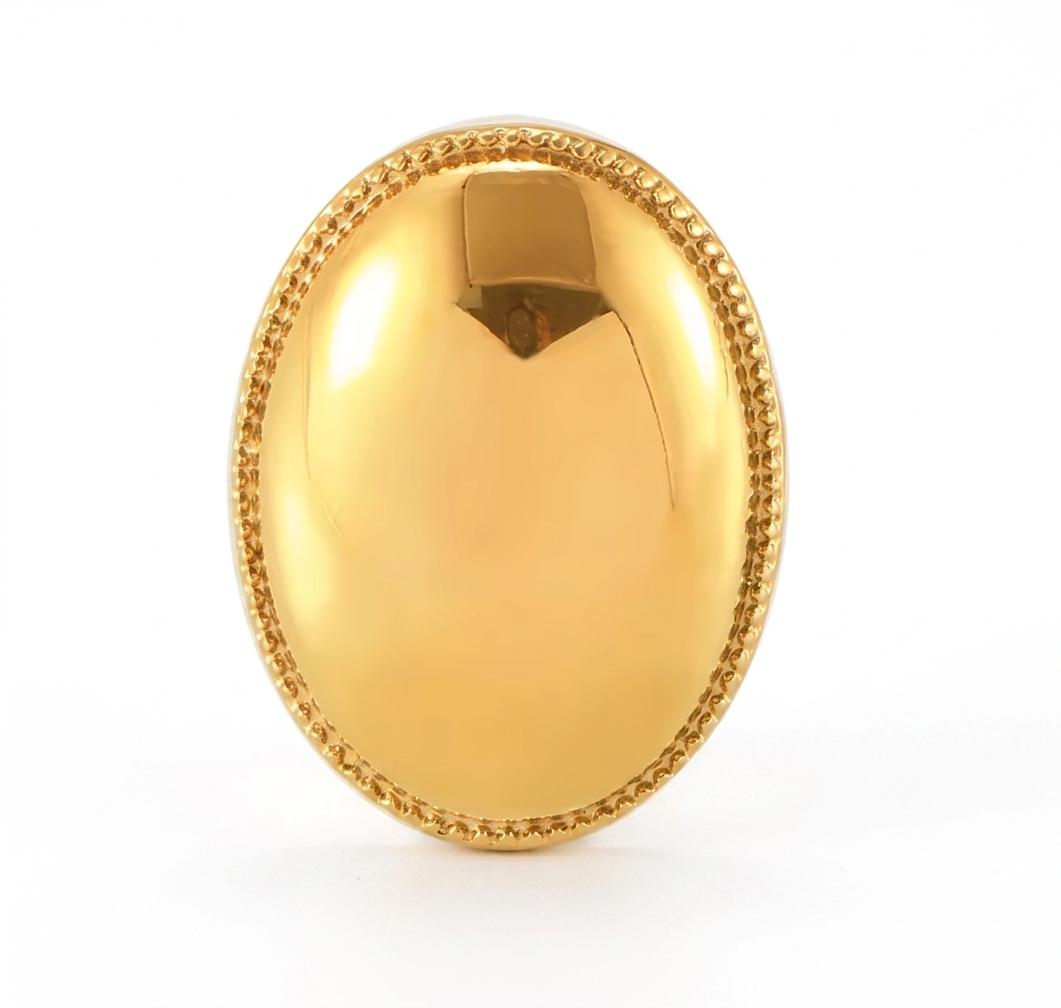 Helios Dome Ring – Gold Oval Statement Ring