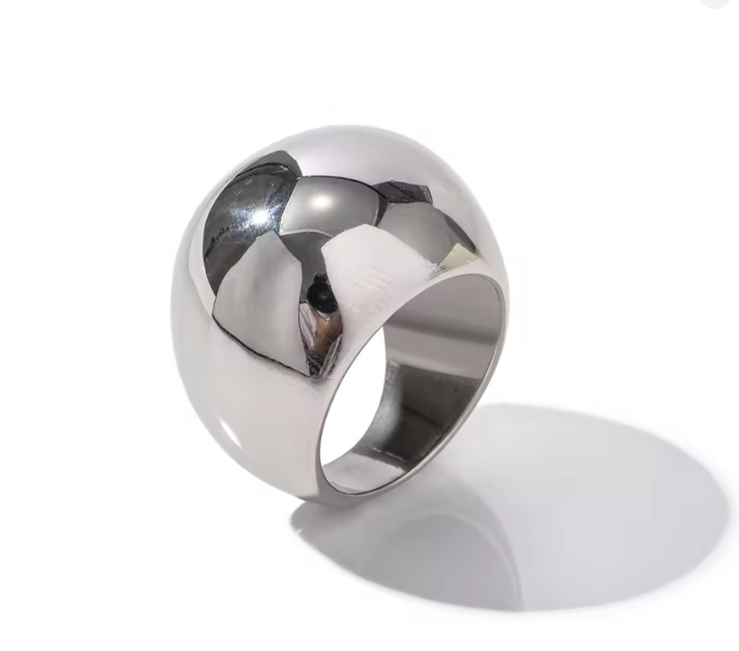 Nyx Dome Ring – Silver Statement Ring