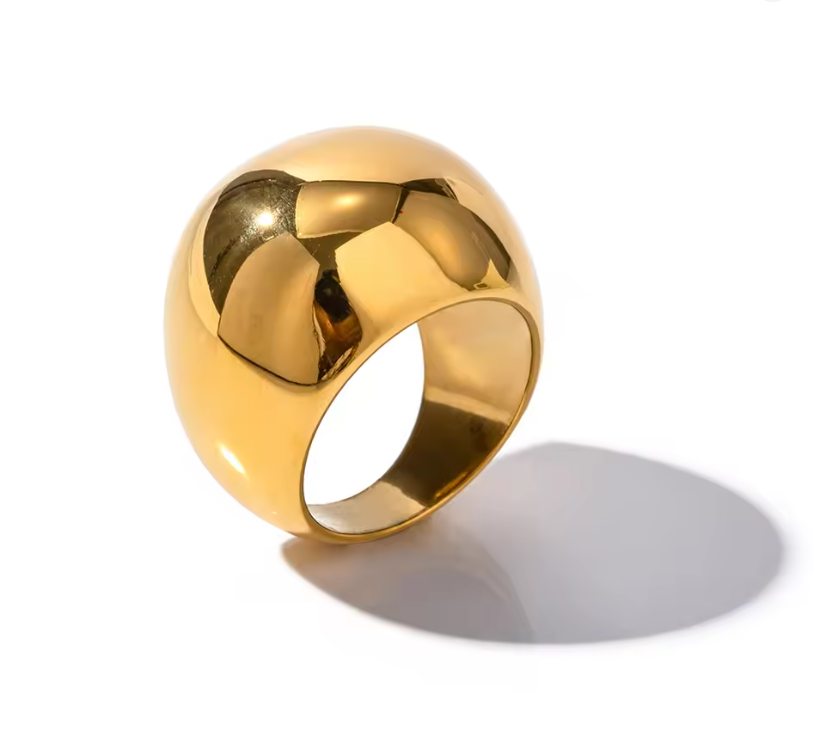 Nyx Dome Ring – Gold Statement Ring