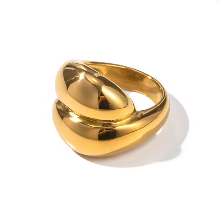 Eos Spiral Ring – Gold Sculptural Ring