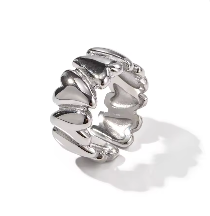Serafina Link Ring – Silver Statement Ring
