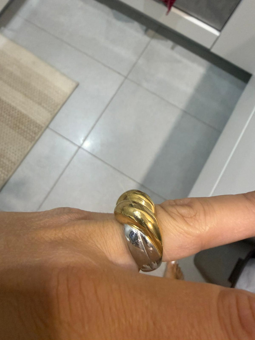 Milano Two-Tone Sculptural Ring – Gold & Silver Plated